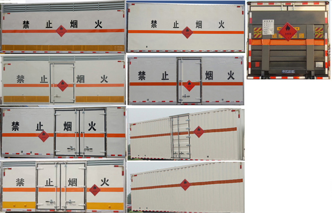 江特牌JDF5060XRQJ5型易燃?xì)怏w廂式運(yùn)輸車